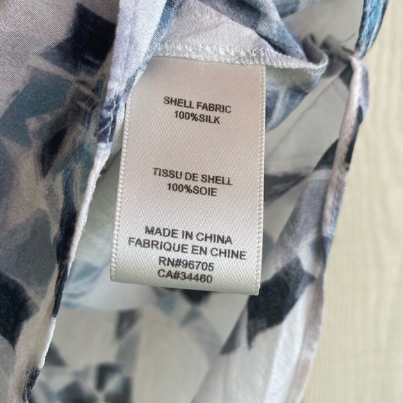 Rebecca Taylor Geoprint Silk Sleeveless Blouse 4 - Picture 10 of 12